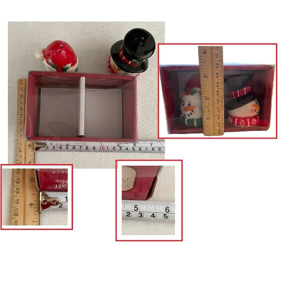 Pfaltzgraff Collectibles Snowman Pals Salt and Pepper Shakers Set for Christmas - Picture 11 of 12